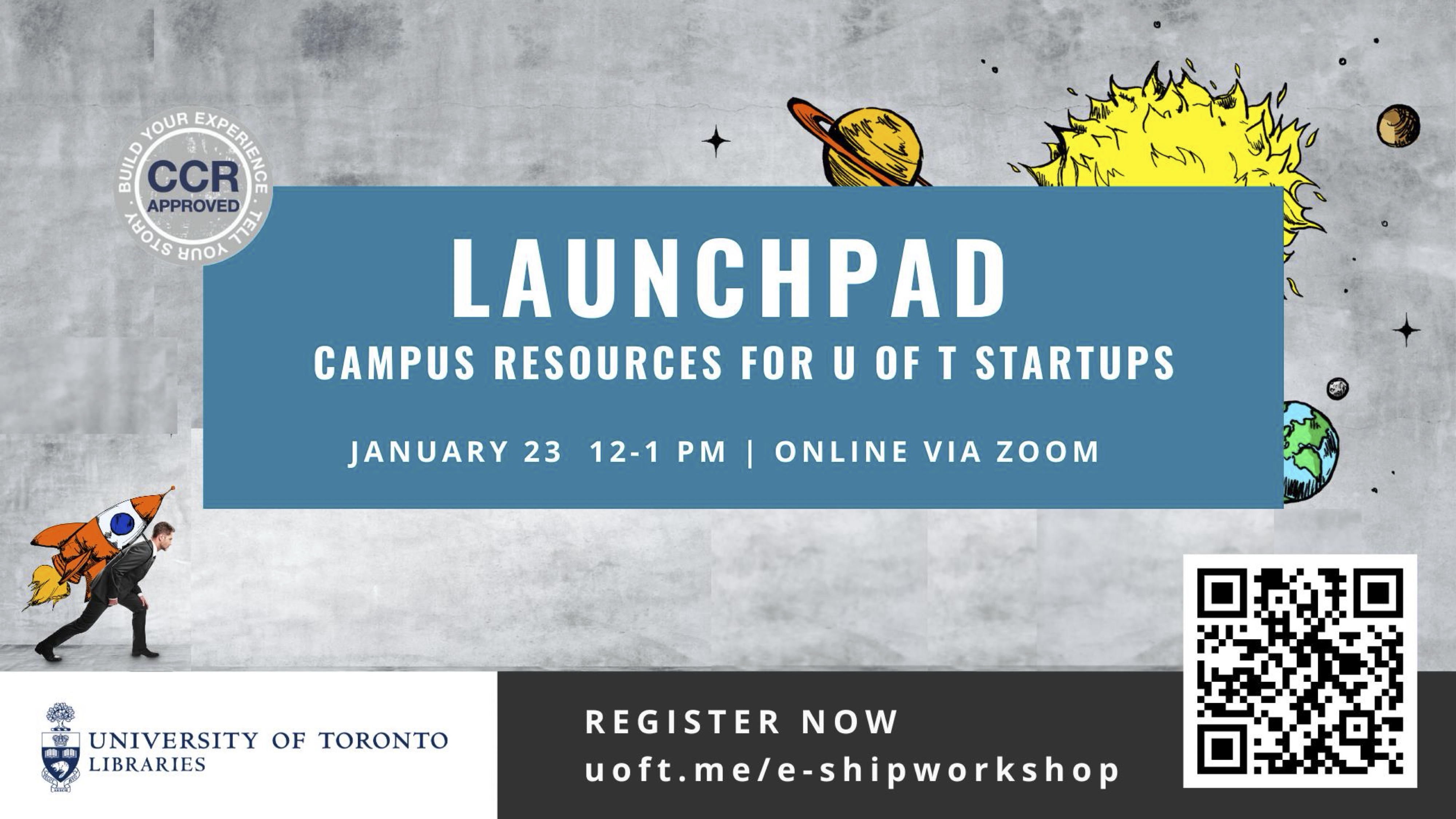 Image of the poster for the Launchpad event January 23