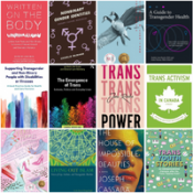 Collage of book titles from the Trans Awareness Week Reading List