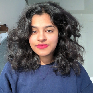 Photo of first prize winner Oviya Muralidharan