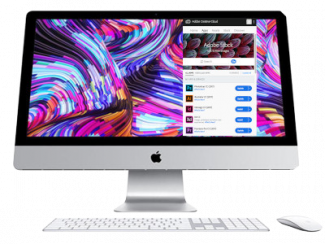 Image of iMac with Adobe Creative Cloud