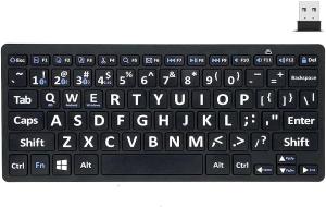 Large Print Keyboard Easy to See 78 Keys Keyboard for Elderly or Visually Impaired