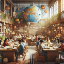 AI generated Map Library image